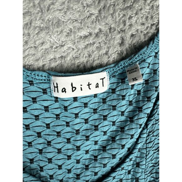 Habitat Women's Sleeveless Tank Top XL Teal Black Geometric - Picture 4 of 10